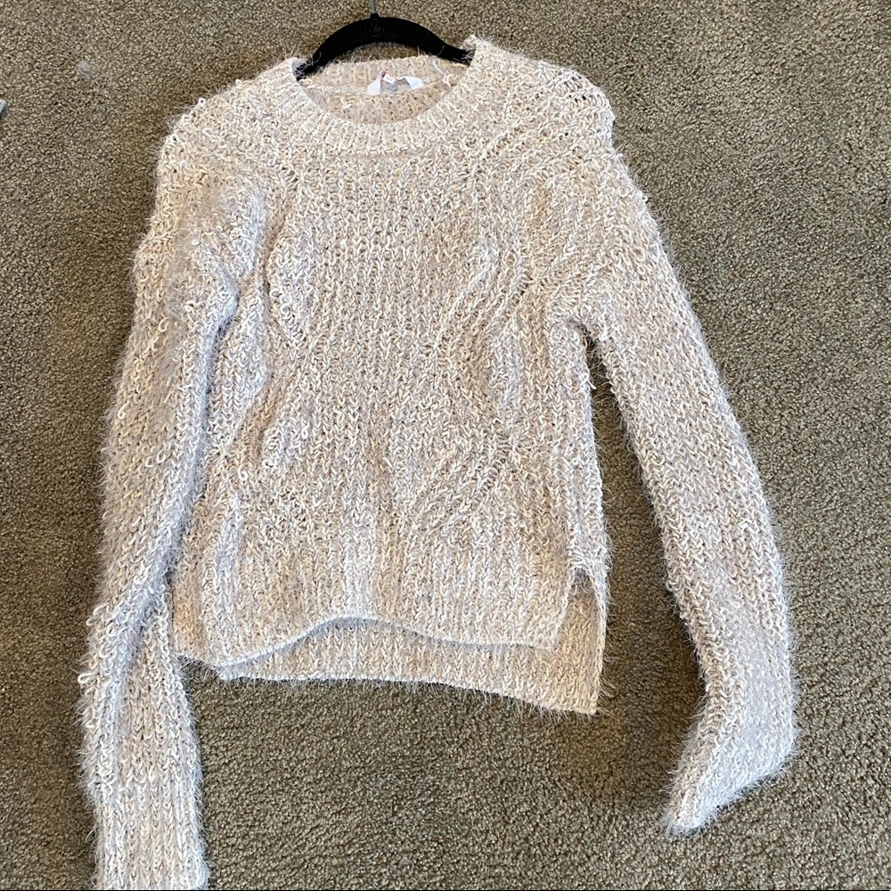 fuzzy knit sweater